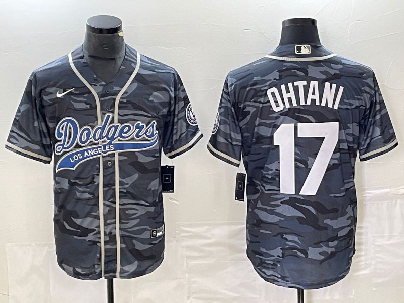 Men Los Angeles Dodgers 17 Ohtani Camo Nike Game MLB Jersey style 1